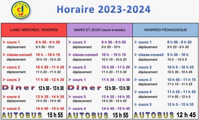 Calendriers scolaires 2023-2024 - DSFNE