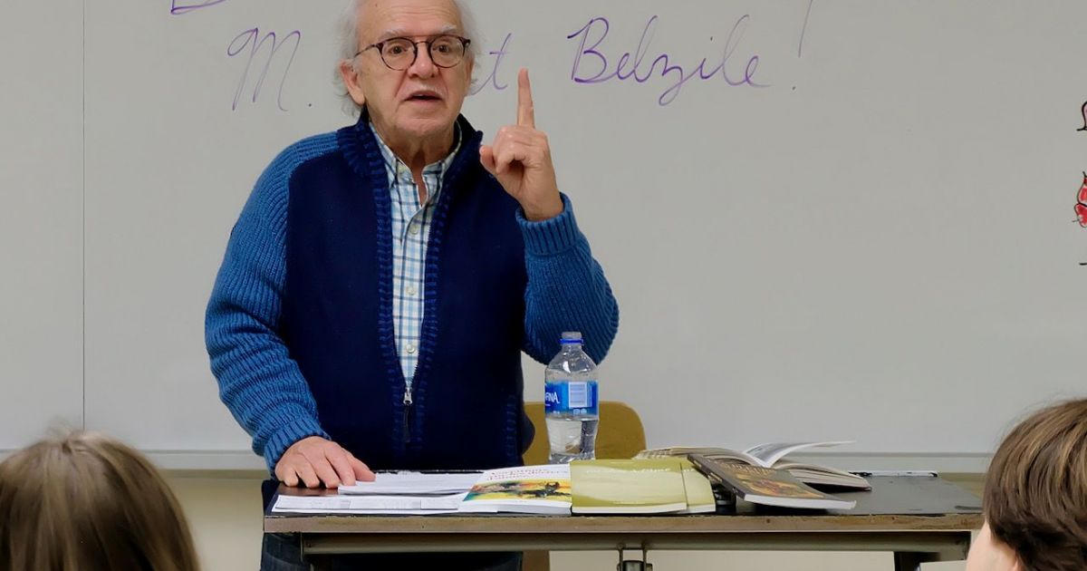 Albert « Ti-Phonse » Belzile à la rencontre des élèves du cours d’Initiation à l’art dramatique de la Cité des Jeunes A.-M.-Sormany.